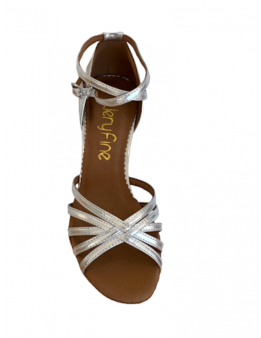Silberne Leder-Tanzschuhe Stella 2613 - Veryfine Dance Shop Zürich