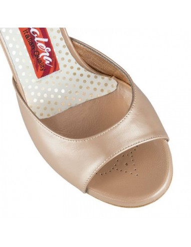 Scarpe da tango italiani Tangolera Anita Nudo Perlato Zurigo - tacco 7cm