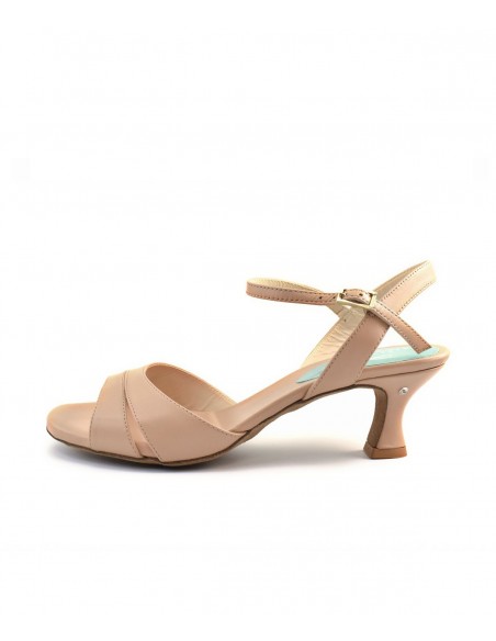 Exklusive italienische Tanzschuhe von Madame Pivot in Nude mit 5cm Absatz