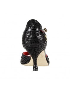 Tangolera Tilde Nero Pitone chaussures de tango Veryfine Zurich - talon 6cm 2