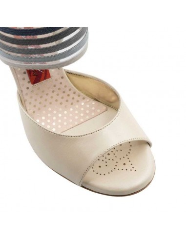 Italian tango shoes Tangolera E1 Fumé Nappa Beige - Veryfine dance shoes Zurich
