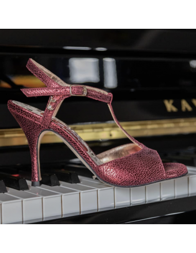 Tangolera Perla Bordeaux Punta Larga Scarpe da Tango Zurigo - Tacco 7cm