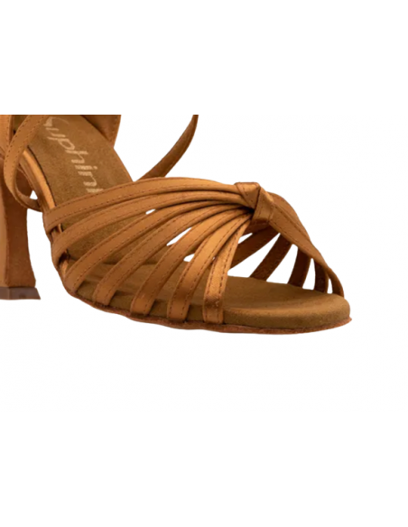 Scarpe da ballo Zurigo – Suphini Ayra, tacco 5,5 cm raso cognac, suola buffalina | Comfort e stile