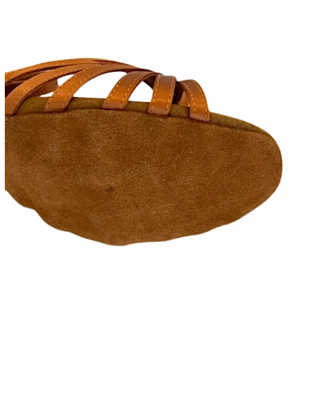 Scarpe da ballo Zurigo – Suphini Ayra, tacco 5,5 cm raso cognac, suola buffalina | Comfort e stile