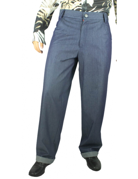 These casual men's tango trousers in jeans style are perfect for the milonga or the tango practica