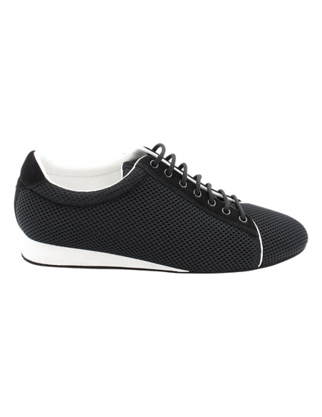 Dance sneakers VeryFine Sero108BBX in black mesh, suede sole for linedance, westcoast, salsa