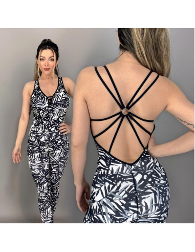 Dance jumpsuit in stretch material for salsa, bachata, kizomba, fitness