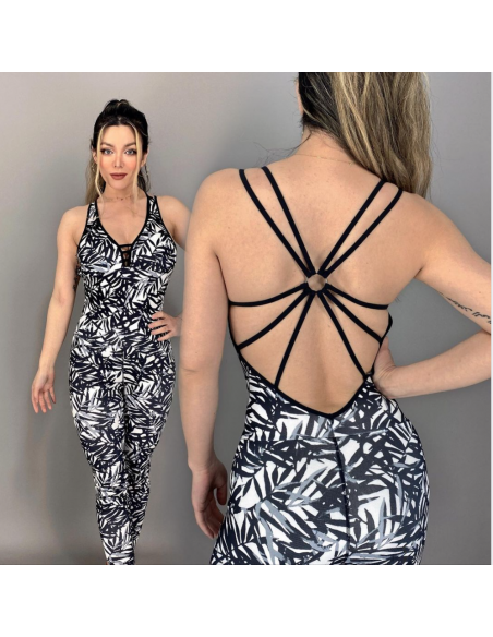 Jumpsuit / Tuta da ballo in tessuto elasticizzato per Salsa, Bachata, Kizomba, Fitness
