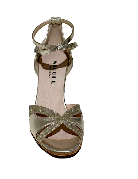 Elegante Tanzschuhe, goldenem Leder, made in Italy - Veryfine Dance Shoes Zurich