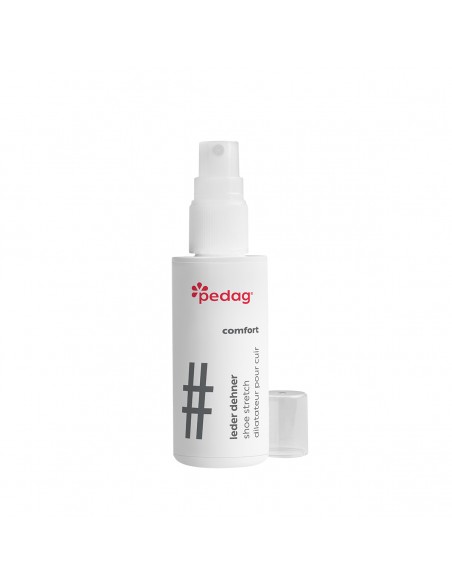 Stretch spray in a convenient pump bottle for too tight leather shoes