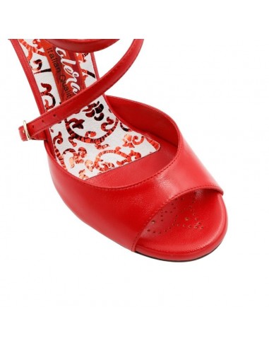 Tangolera Clio Rosso B Tangoschuhe in rotem Nappaleder– Komfort & Stil aus Italien
