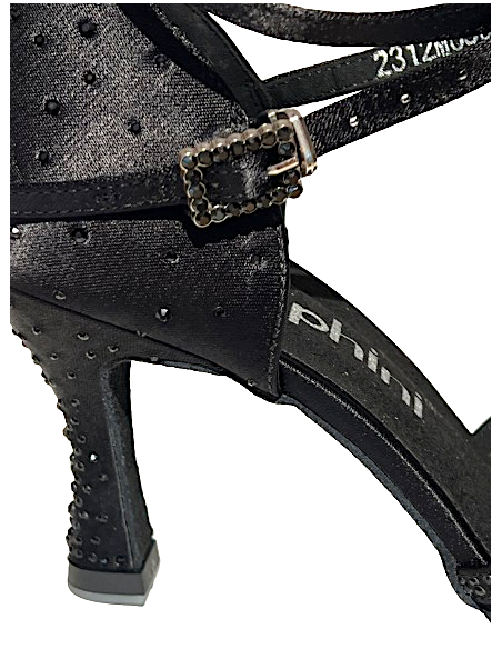 Chaussures de danse Zurich, Suphini Nova noir, talon de 7,5cm, semelle en cuir chromé | Confort et style