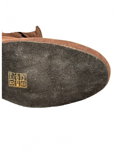 Bottine de danse en daim brun chocolat confortable pour la linedance