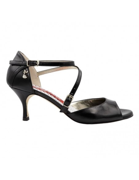 Chaussures de tango en cuir noir Tangolera  Clio Nero B - Confort & style d'Italie
