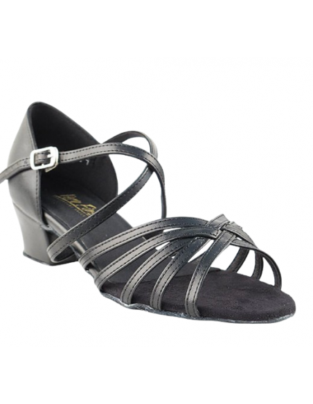 Chaussures de danse noires pour le West Coast Swing, la danse de salon & la linedance