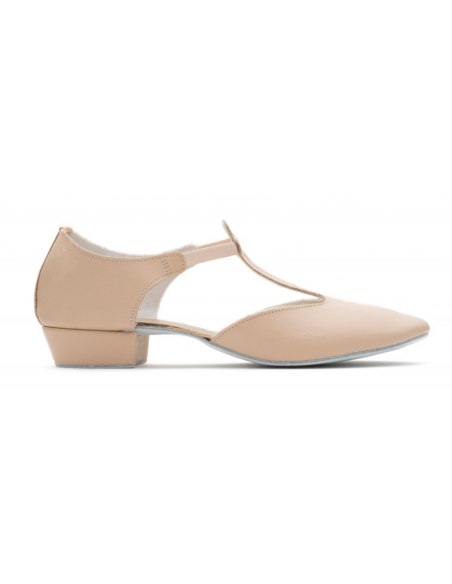 Chaussure de danse demi pointe en cuir souple, pour tous types de danse.