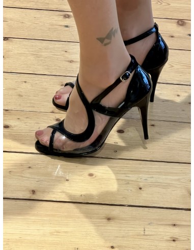 Tanzschuhe in Nude & Spitzenleder mit Crossover-Riemen für Salsa, Tango, Kizomba