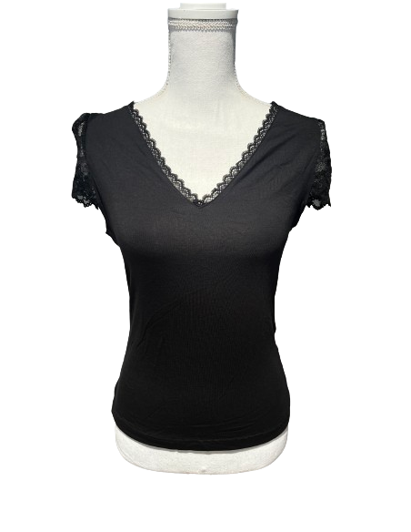 Black lace dance top black for as salsa, bachata, ballroom dancing