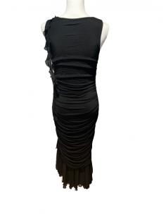Dance dress with lots of fine ruffles in black for salsa parties or going out 2