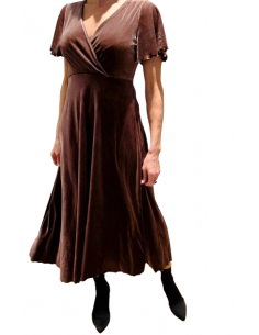 Sinnliches Samtkleid mit Spitze am Rücken für Milonga, Tangoanlass oder eine Tanzparty 2