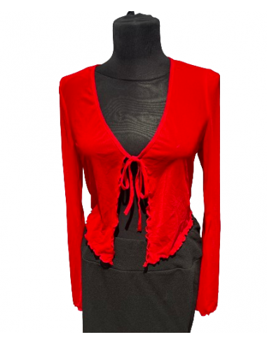 Boléro en maille rouge – Tenue de danse & chaussures de danse Zurich | Robes de danse Zurich