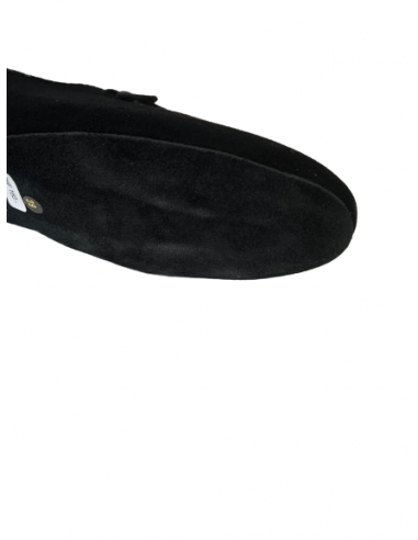 Scarpa da ballo allacciatura in camoscio morbido nero per il country linedance, ballo liscio, tango