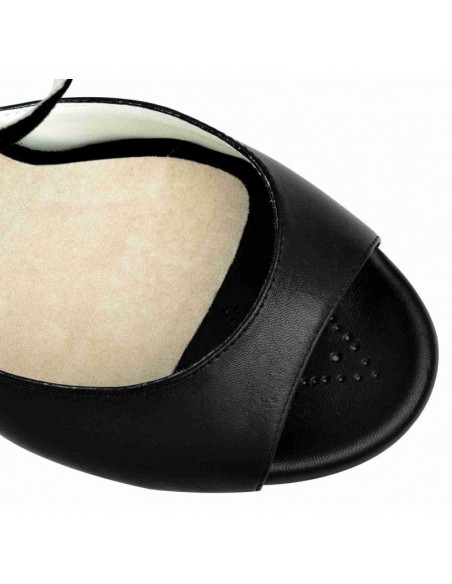 Tangolera Clio Nero Basico chaussures de tango Zurich - talon de 7cm