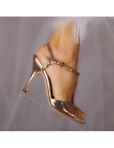 Tangolera C1 pitoncino rame italienische Tangoschuhe - Veryfine Dance Shoes Zurich