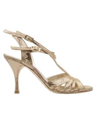 Tangolera Emma Bronze Pitoncino chaussures de tango Zurich - talon de 8cm
