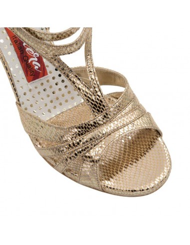 Tangolera Emma Bronze Pitoncino chaussures de tango italiennes - Chaussures de danse Zurich