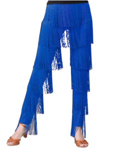 Blaue Fransentanzhose perfekt für Salsa, Bachata und Parties