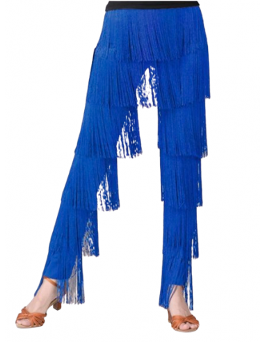 Blaue Fransentanzhose perfekt für Salsa, Bachata und Parties