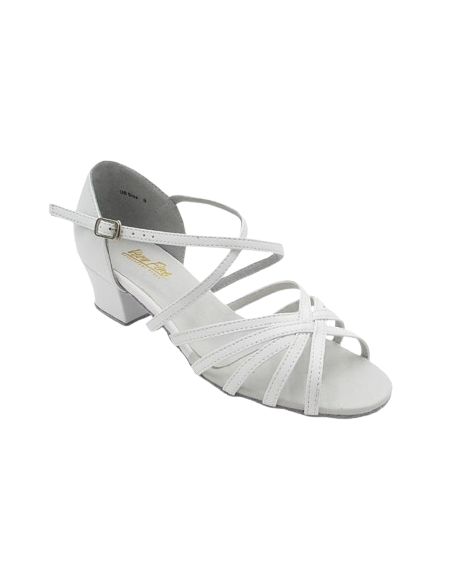 Chaussures de danse blancs pour West Coast Swing, Linedance ou danse standard