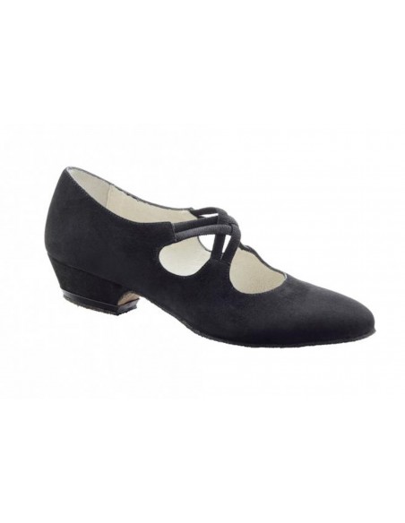 Closed suede dance shoe, 2.5cm heel for ballroom dance, line dance.