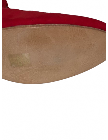 Stivaletti da ballo con frange corto in camoscio rosso notte per la line dance