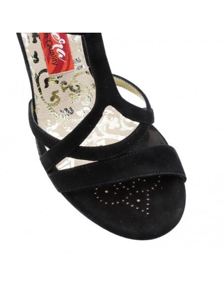 Tangolera Sofia Camoscio Nero chaussures de tango -  Veryfine Dance Shop Zurich