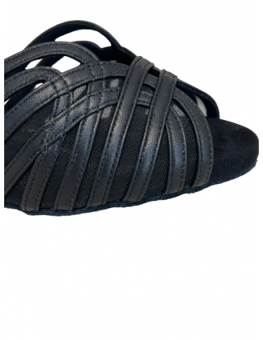 Scarpe da ballo in pelle nero per la danza standard o la line dance