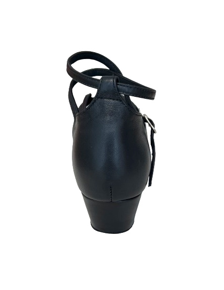 Scarpe da ballo in pelle nero per la danza standard o la line dance