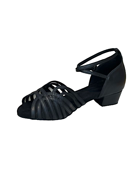 Scarpe da ballo in pelle nero per la danza standard o la line dance