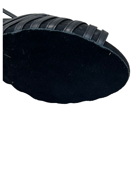Scarpe da ballo in pelle nero per la danza standard o la line dance