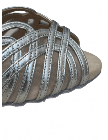 Scarpe da ballo in pelle argento per la danza standard o la line dance