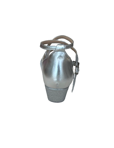 Scarpe da ballo in pelle argento per la danza standard o la line dance