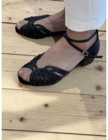 Tanzschuhe in Leder mit Blockabsatz für Standardtanz, Linedance