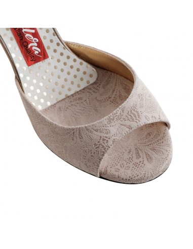 Tangolera Clio Beige Fiori tango shoes Veryfine Zürich - 6cm heel