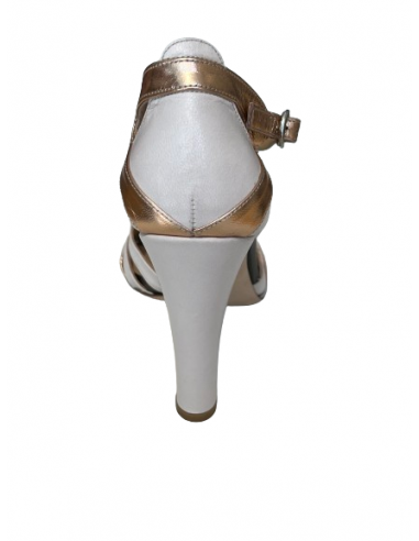 Tanzschuhe aus goldenem Leder mit 10cm Absatz für Hochzeit oder Tanzparty