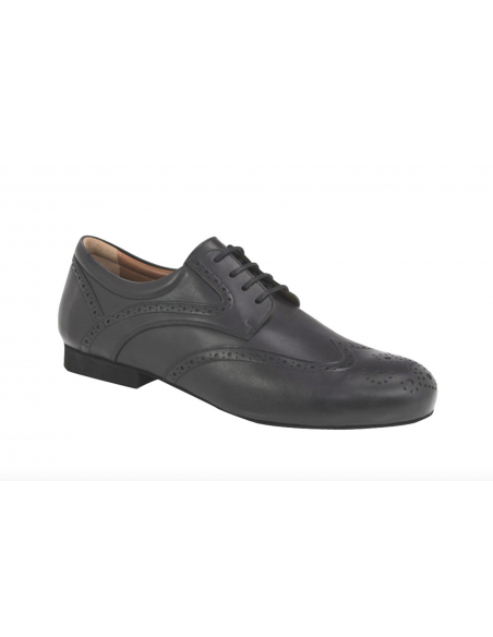 Chaussures de danse hommes en cuir noir pour pieds larges pour danse de salon ou tango