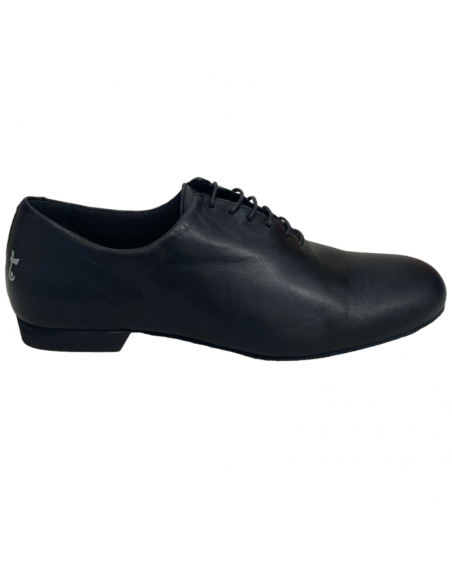 Chaussures de danse pour hommes, cuir nappa noir pour le tango ou milonga