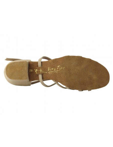 Chaussures de danse plats 1670FT beige  - Veryfine Dance Shoes Zurich