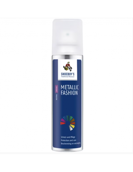 Spray imperméabilisant pour les chaussures de danse en cuir ou en daim métallique et brillante.