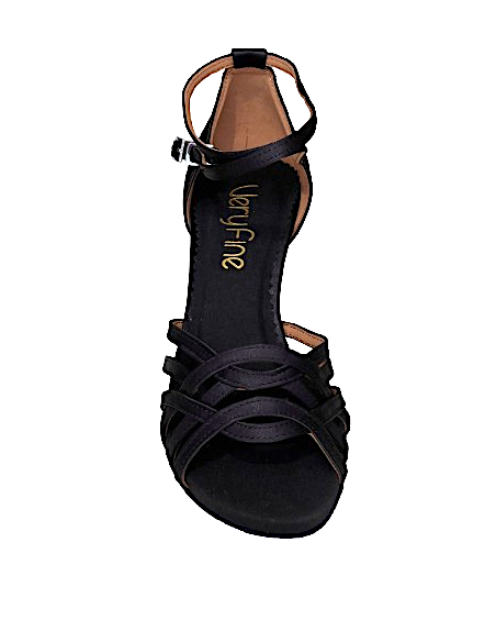 Black satin dance shoes Sydney 2615 - Veryfine Dance Shop Zurich